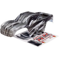 Traxxas Stampede 4X4 Brushless ProGraphix karosszéria, matricás ívvel együtt. Válassza ki a saját színezését, használja az előre nyomtatott grafikákat, hogy saját színes kreációkat hozzon létre. A karosszéria teljes mértékben le van vágva, előre kifúrt lyukakkal. Védő overspray fólia.