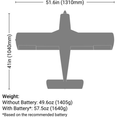 E-flite Cherokee 1.3m AS3X SAFE Select BNF Basic