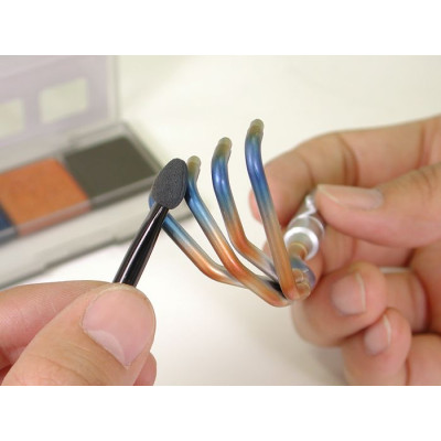 Patinovací set Tamiya D (spálená modrá/spálená červená/olejový satén)