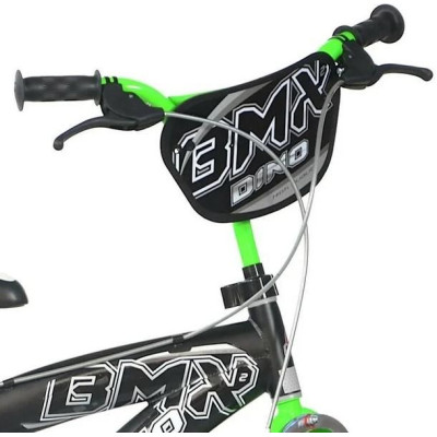 DINO Bikes - Dětské kolo 16" BMX černé/zelené