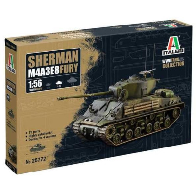 Model Kit tank 25772 - M4A3E8 Sherman "Fury" (1:56)