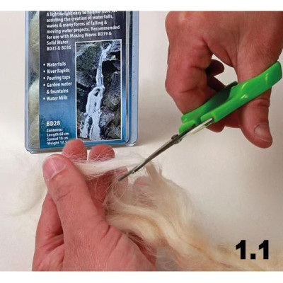 Scenické vlákna na vytvoření tekoucí vody