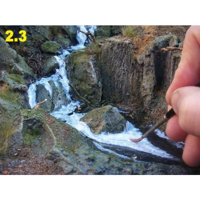 Scenické vlákna na vytvoření tekoucí vody