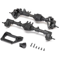 Axiális portáltengely átalakító készlet: SCX10 Pro, segít az Axial SCX10 alvázmodelljének az akadályok leküzdésében azáltal, hogy 13,8 mm-rel növeli a hasmagasságot. A tengelyek összeszerelve és beépítésre készen állnak.