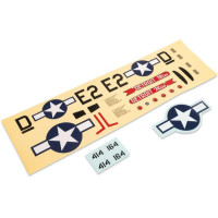 Pótalkatrész RC modell repülőgéphez E-flite P-51D Mustang 0.49m Detroit Miss: matricák.
