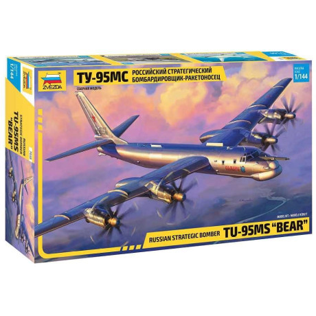 Model kit letadlo 7038 - Tu-95 Soviet turboprop strategic bomber (1:144)