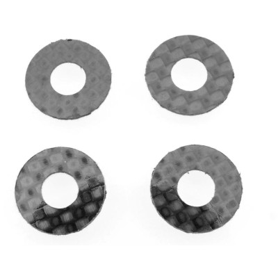 Ultra 1/10 TC Onroad uhlíkové podložky, 4 ks. pro 6mm sloupky