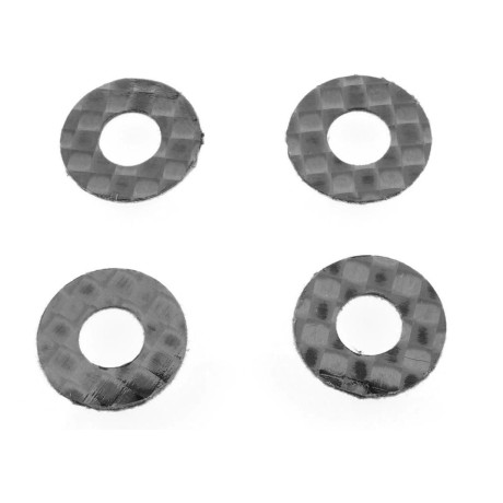 Ultra 1/10 Offroad & 1/12 Onroad uhlíkové podložky, 4 ks. pro 5mm sloupky