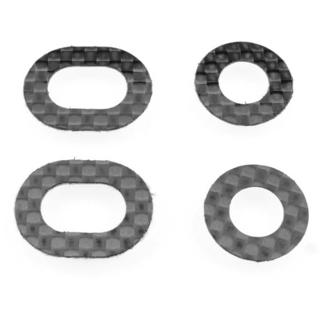 Ultra 1/8 Off-Road uhlíkové podložky, 4 ks. pro 7-8mm sloupky