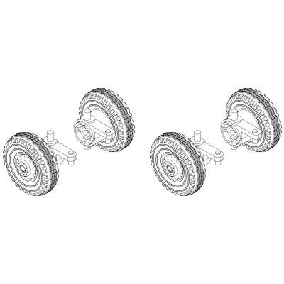 Turbo Racing Set předních kol C50 2 + 2 ks