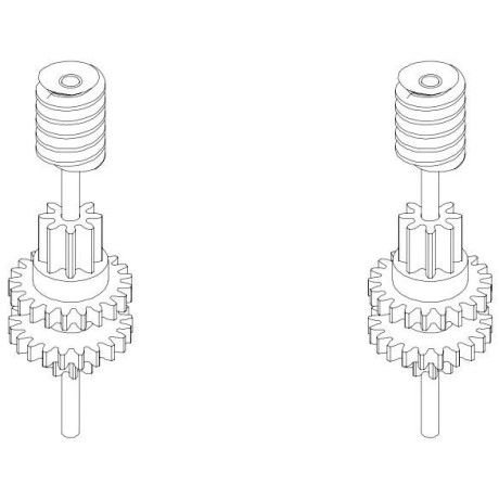 Turbo Racing Výstupní osa převodovky C50 2 ks