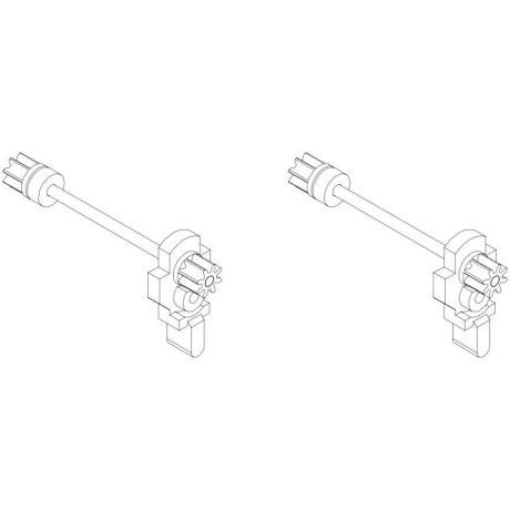 Turbo Racing Středová osa C50 2 ks