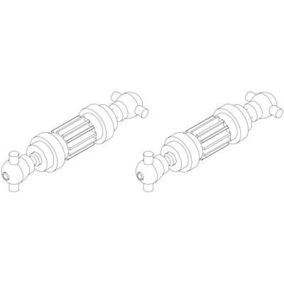 Turbo Racing Upgrade kovová osa předních kol C50 2 ks