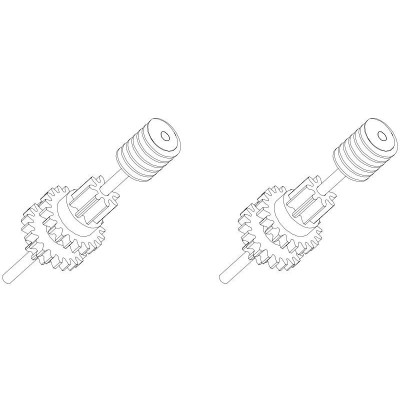 Turbo Racing Upgrade kovová výstupní osa převodovky C50 2 ks