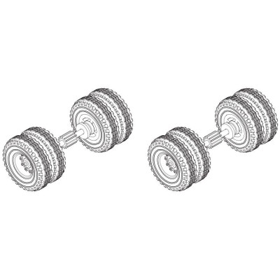 Turbo Racing Upgrade kovový set zadních kol C50 2 ks