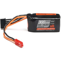 Spectrum 4 cellás LiPol akkumulátor 14,8V 300mAh 30C JST-RCY csatlakozóval. Ajánlott akkumulátor E-flite Draco 0.8m AS3X SAFE Select BNF RC modell repülőgéphez. Méretek: 43x21x20mm, súly 34g. JST-XH kiegyensúlyozó csatlakozóval.
