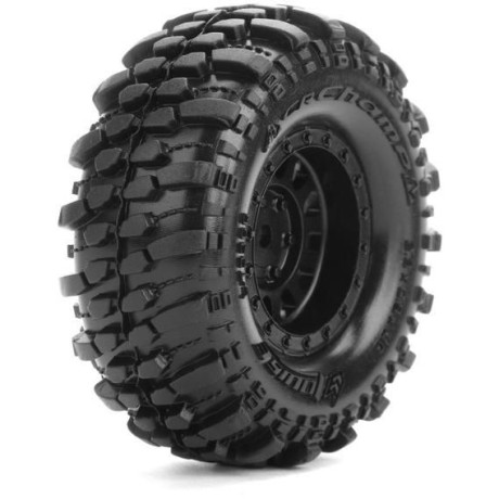 CR-CHAMP 1.0 - Kompletní 1/18 a 1/24 crawler kola s černými disky pro 7mm hex, 2 ks