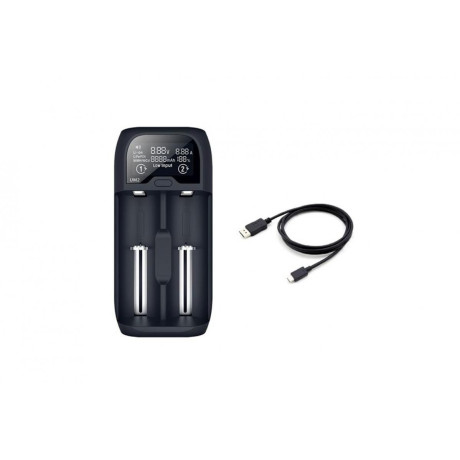 Solight nabíječka baterií Li-Ion, LiFePO4, Ni-MH/CD, AA, AAA, 18650, 2000mA, 2 kanály, LCD