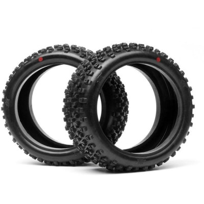 PROTO pneumatiky 1/8 buggy, červená směs (2 ks)