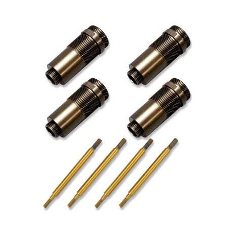 Traxxas tělo tlumiče GTR hliník/PTFE, pístnice TiN (4)