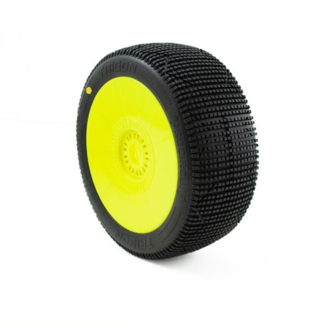 TRIGON v3 BUGGY C2 (SOFT) nalepené gumy, žluté disky, 2 ks.