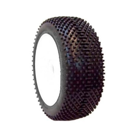 1/8 DOMINATOR COMPETITION OFF ROAD gumy nalepené gumy, SOFT směs, bílé disky, 2ks.