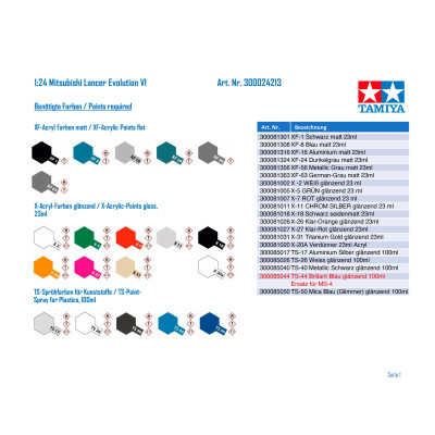 Tamiya 1:24 Mitsubishi Lancer Evolution VI