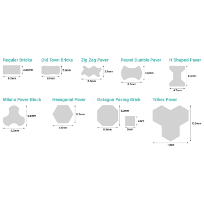 Acrylic molds - Regular Bricks 1:35 / Akrylové formy - Bežné tehly