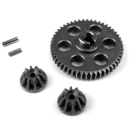 Set ocelového hlavního převodového kola a pastorků diferenciálu