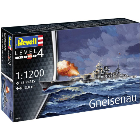 Plastic ModelKit loď 05181 - Gneisenau (1:1200)