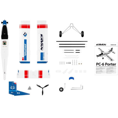 KAVAN Pilatus PC-6 Porter 1500mm s R8 Rx - modrá