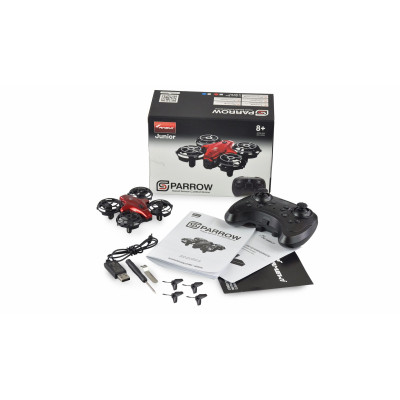 Amewi Sparrow Mini Drone with Control Sensors - červený
