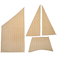 Előre varrott vitorlák készlete hajóépítéshez - Dusek Dutch State Yacht 17st. 1:48.