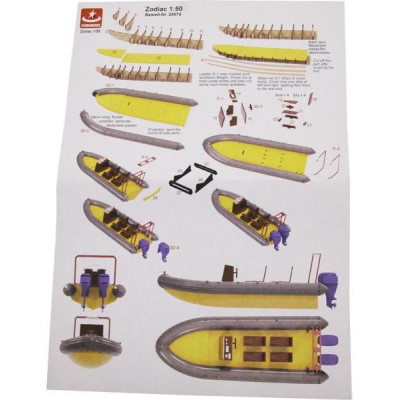 Türkmodel Zodiac nafukovací člun 1:50 kit