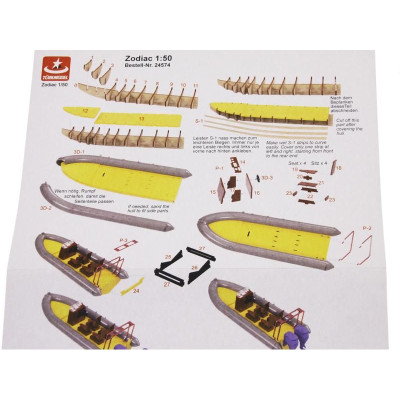 Türkmodel Zodiac nafukovací člun 1:50 kit
