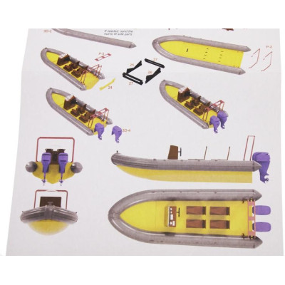 Türkmodel Zodiac nafukovací člun 1:50 kit