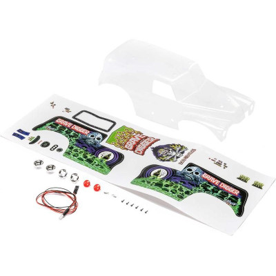 Losi karosérie Grave Digger nenabarvená: Mini LMT