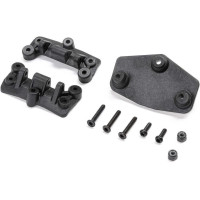 Pótalkatrész Losi Mini LMT RC modellautóhoz: 4 pontos felfüggesztés tartó, szervólemez.