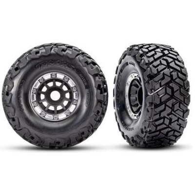 Traxxas kolo 2.2/3.2", disk černý/polomatný beadlock, pneu Maxx Slash belted (pár)