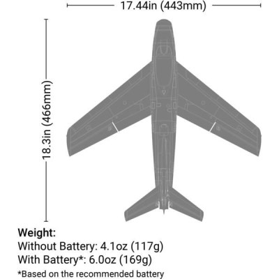 E-flite F-86 Sabre 0.44m BNF Basic