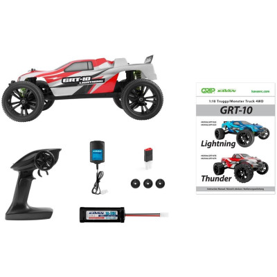 KAVAN GRT-10 Lightning 2,4 GHz 4WD Truggy 1:10 - Červený - RTR
