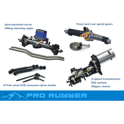 PRO RUNNER 1/10 sada 2,4GHz, Modrá