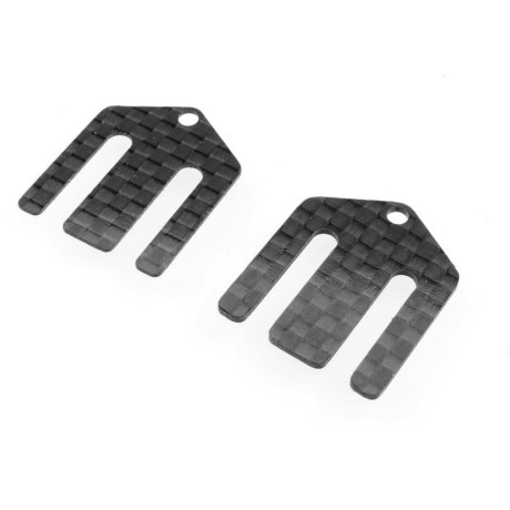 B7 Set karbonových podložek předního držáku ramen (0.5 mm | 1 mm)