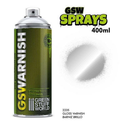 SPRAY GLOSS Varnish 400ml / SPRAY Číry lesklý lak 400ml