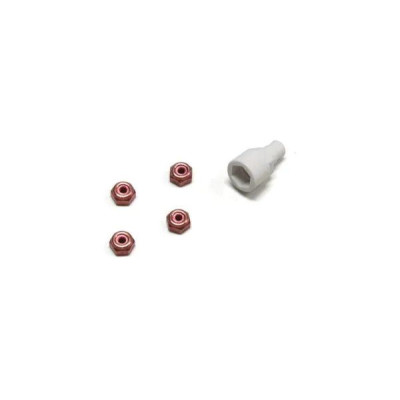 Kyosho Nyloc Alu Wheel Nut Kyosho Mini-Z (4) Red