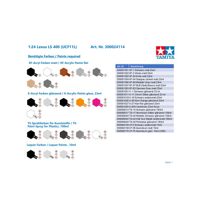 Tamiya 1:24 Lexus LS 400 (UCF11L)