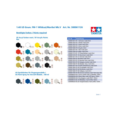 Tamiya 1:48 US Grum. FM-1 Wildcat/Martlet Mk.V