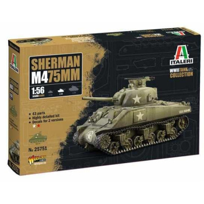 Model Kit tank 25751 - M4 Sherman 75mm (1:56)