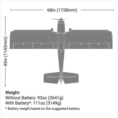 E-flite Super Timber 1.7m SAFE Select BNF Basic