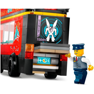 LEGO City - Červený dvoupodlažní vyhlídkový autobus